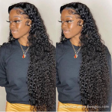 Peruvian Lace Front Wigs Natural Curly Full Lace Human Hair Wig For Black Women Glueless Cuticle Aligned Lace Frontal Wigs